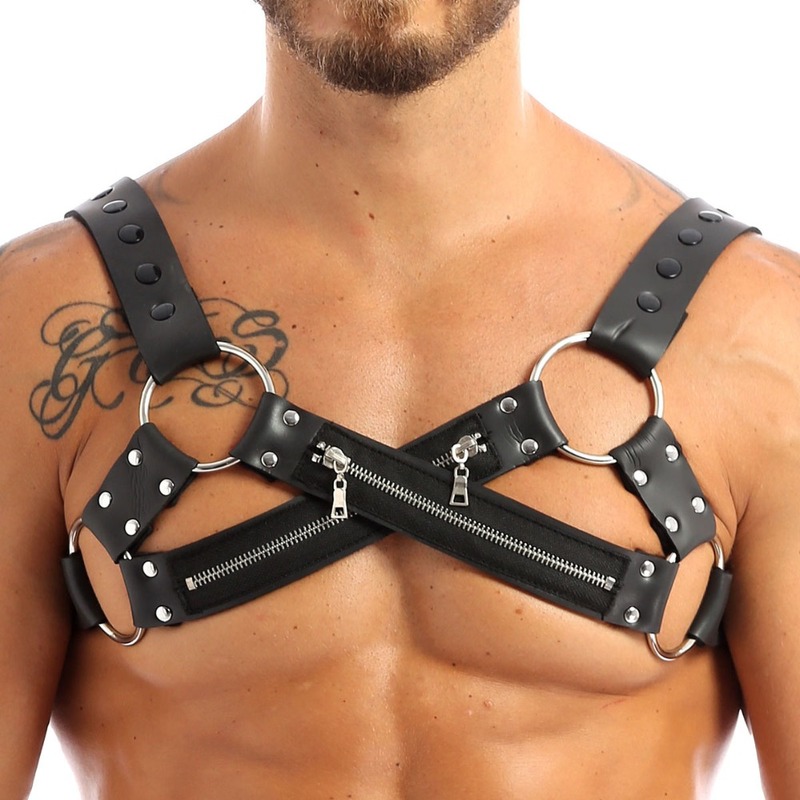 (image for) Cross-Body Zipper Chest Harness