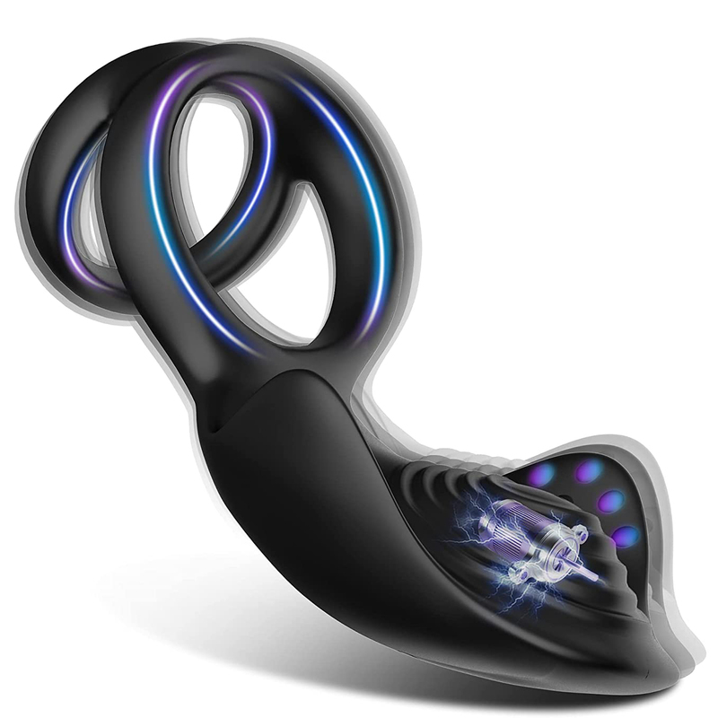 (image for) Rechargeable Silicone Dual Penis Ring