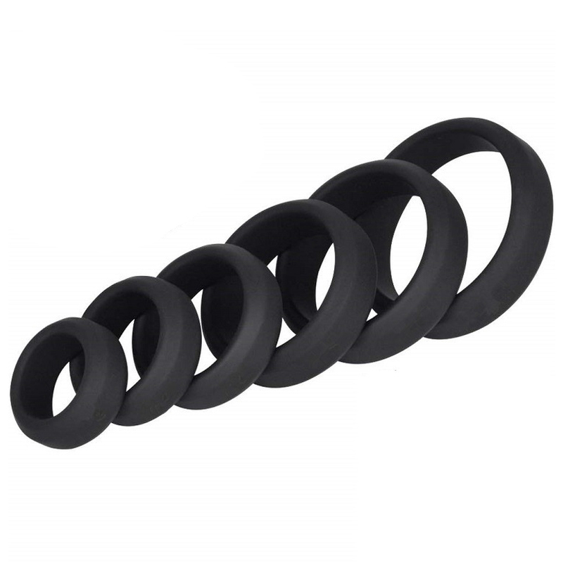 (image for) Silicone Cock Ring Set - 6 pcs
