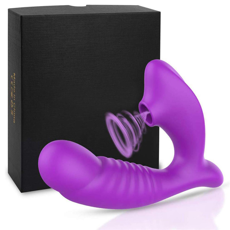 (image for) Clitoral Sucking Stimulator with Penis Shape Vibrator