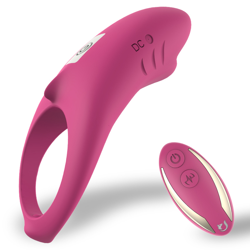 (image for) Shark Remote Control Silicone Cock Ring