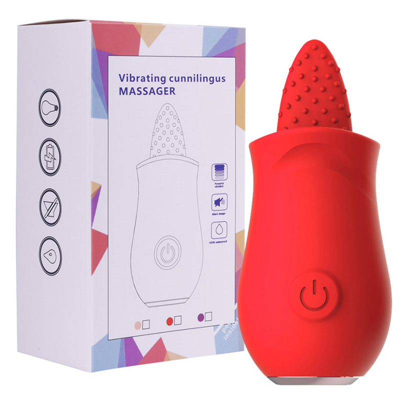 (image for) Silicone Flower Shape Vibrator with Tongue