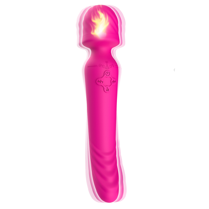 (image for) Silicone Wand Massager with Heating Function