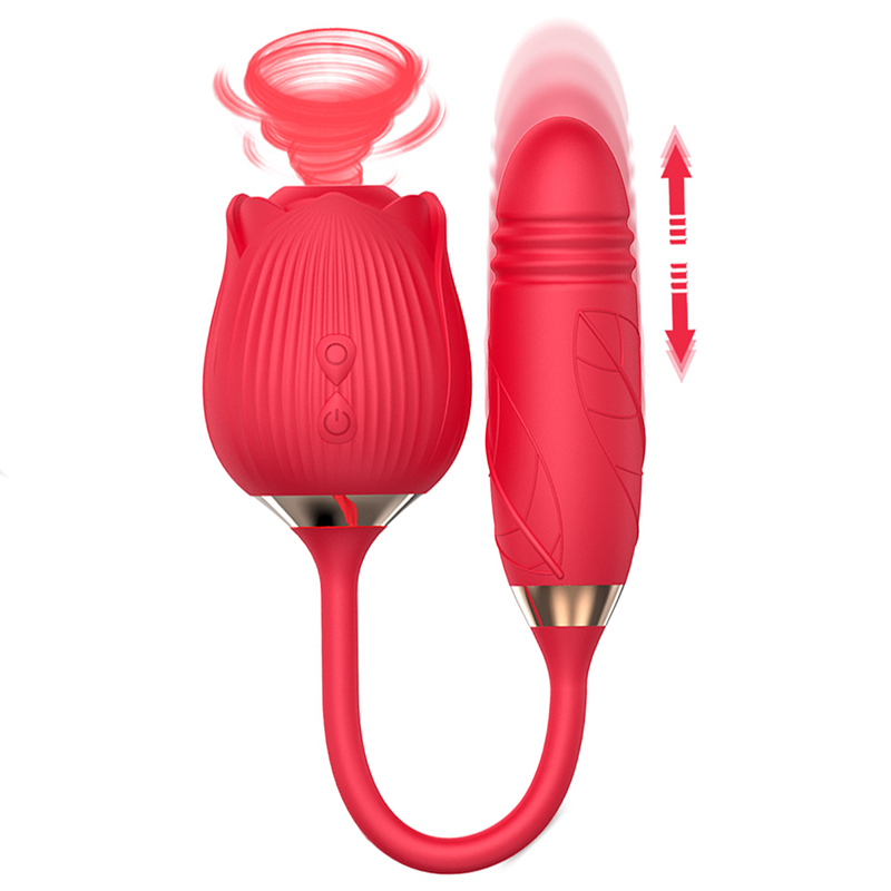 (image for) Rose Sucker With Thrusting Dildo