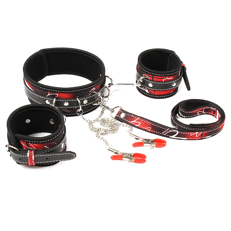 (image for) Collar & Cuffs With Nipple Clamp