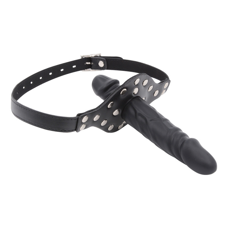 (image for) Double-Cock Dildo Penis Mouth Gag