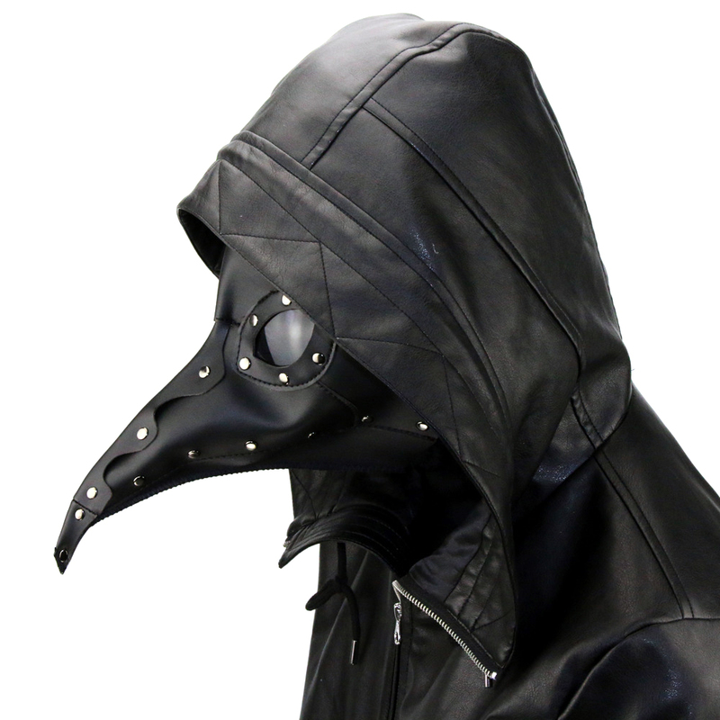 (image for) Black Plague Doctor Mask Gothic Long Nose Bird Beak