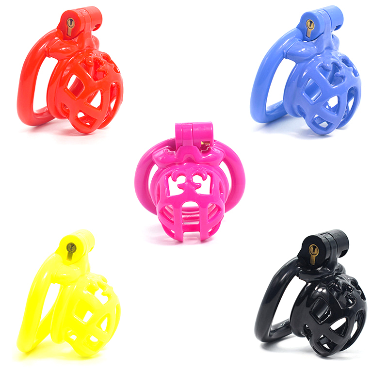 (image for) Resin Chastity Device With 4 Penis Rings