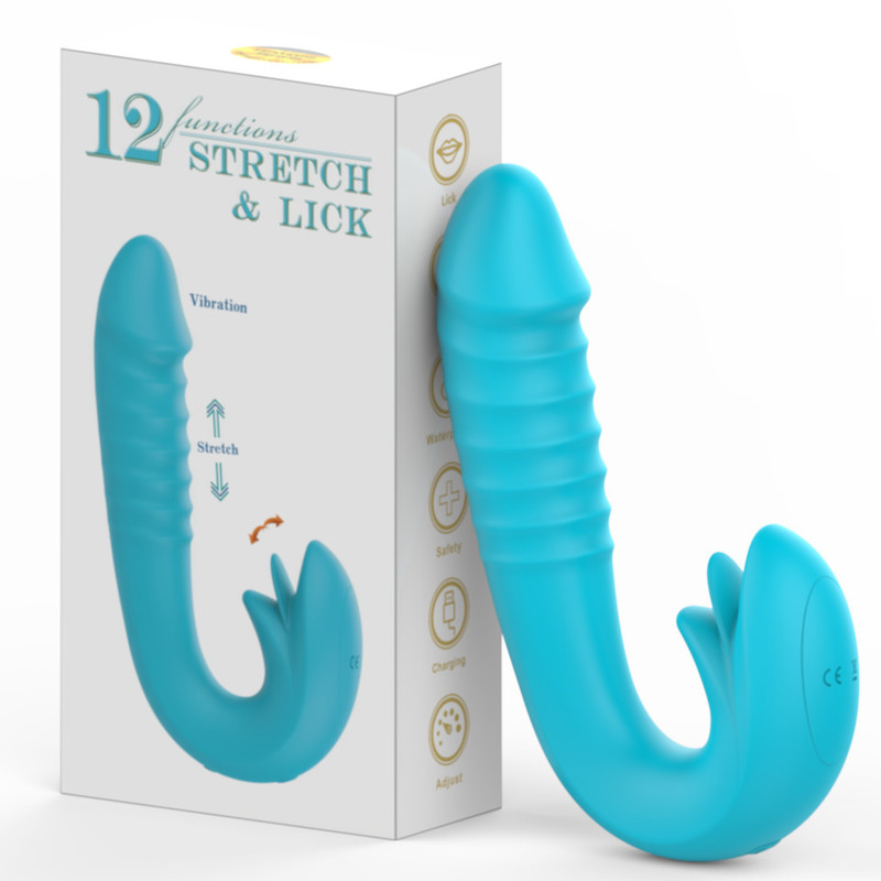(image for) Crazy Tongue Thrusting Strap-on Vibrator