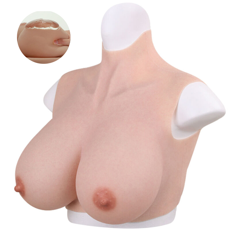 (image for) Breastplates Crossdresser Fake Tits - Silicone