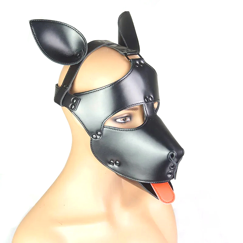 (image for) Vegan Leather Padded Dog Mask