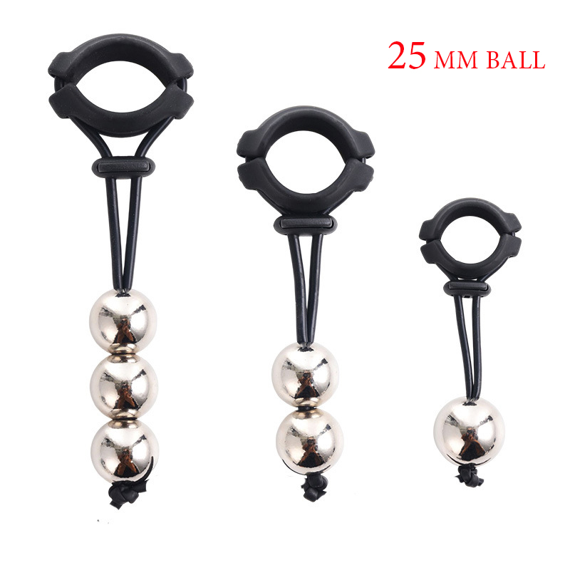(image for) Metal Beads Ring Testicle Weight - 25mm