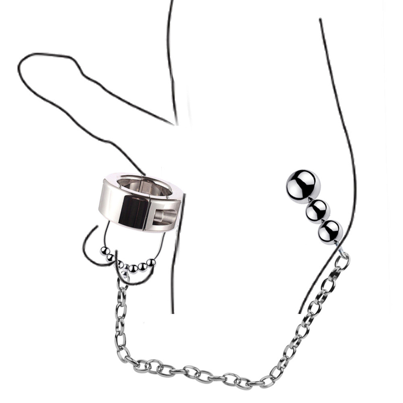 (image for) Scrotum Testicle Restraint CBT - Chain