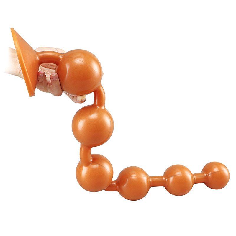 (image for) Overlength Liquid Silicone Round Beads Anal Plug