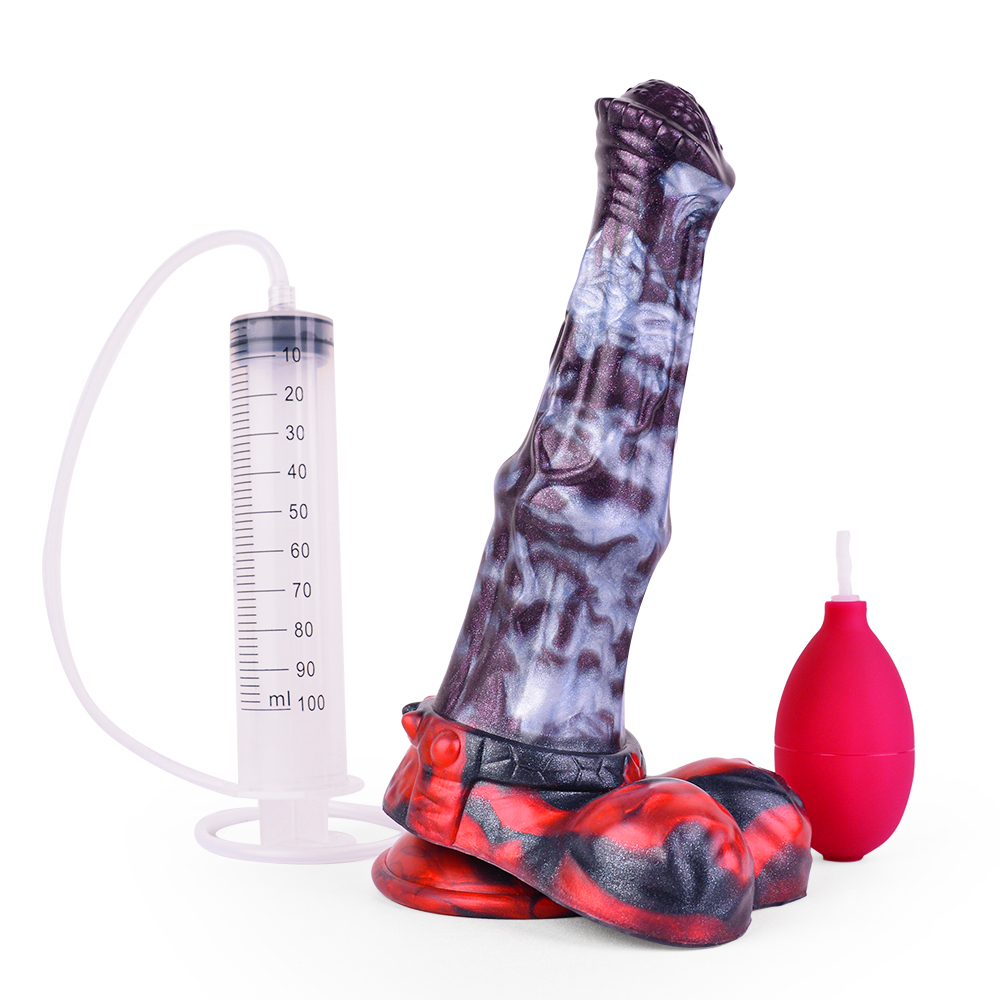 Squirting Alien Beast Night Elf 9.3" Dildo - B