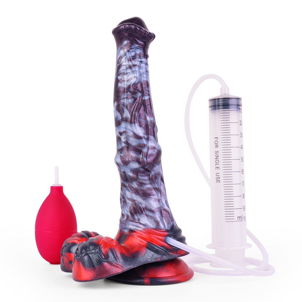 Squirting Alien Beast Night Elf 9.7" Dildo - C