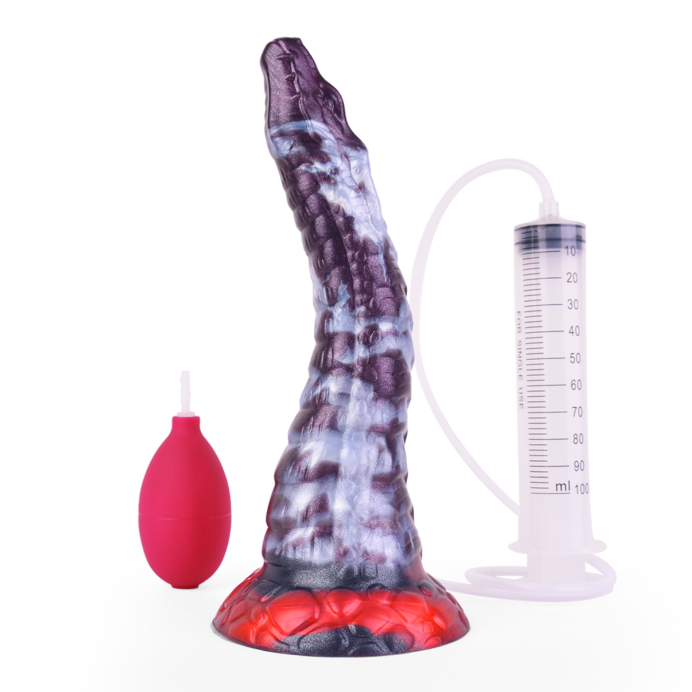 Squirting Alien Beast Night Elf 9.8" Dildo - E