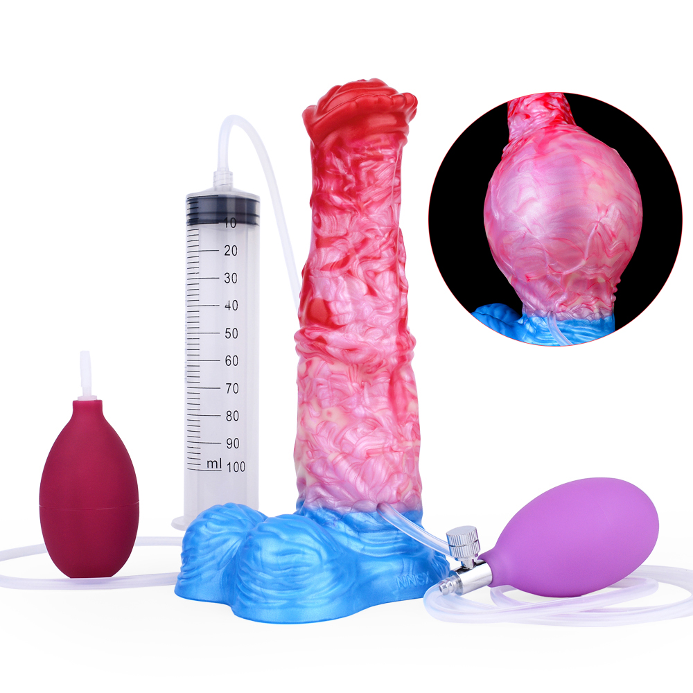 Squirting & Inflatable Monster Dildo - C
