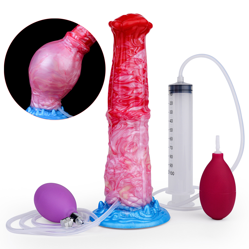 Squirting & Inflatable Monster Dildo - J