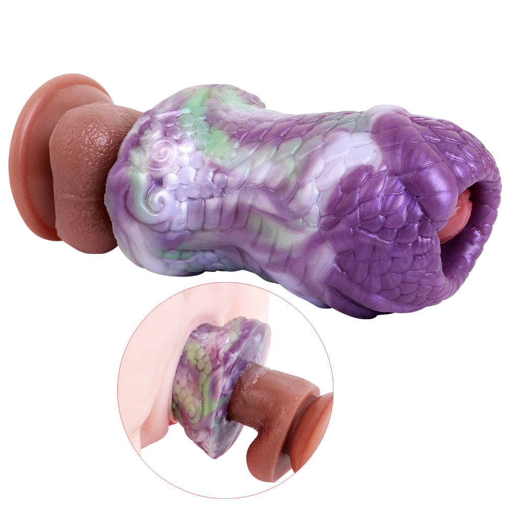 Hollow Tunnel Butt Plug & Pocket Stroker - Fish Mouth