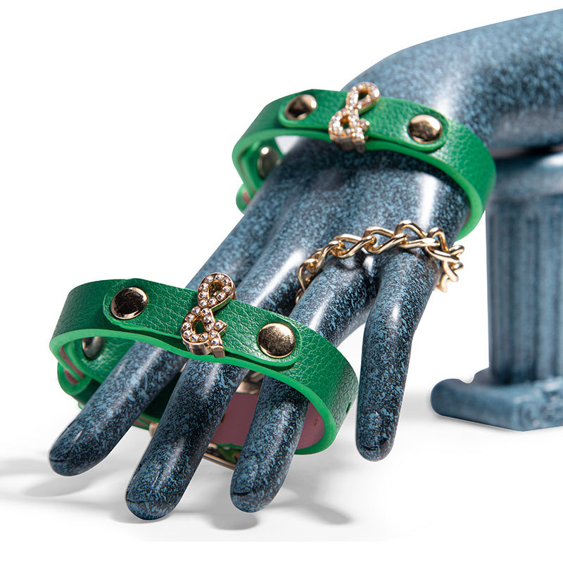 (image for) Green Leather Wrap Bracelet