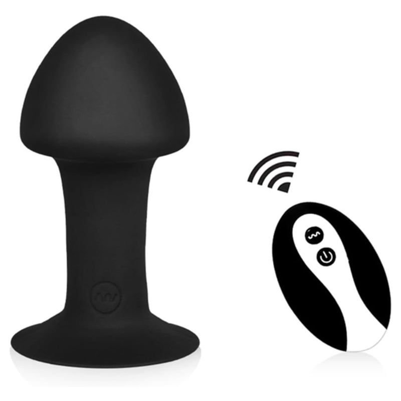 (image for) Mushroom Head Silicone Vibrating Butt Plug