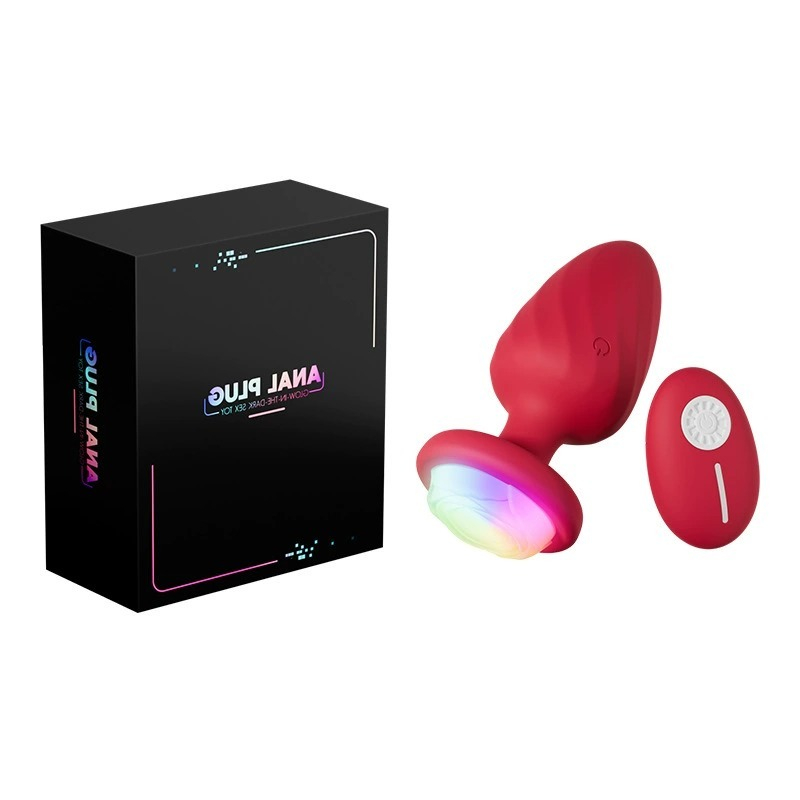 (image for) Vibrating Anal Plug with Rose LED Light