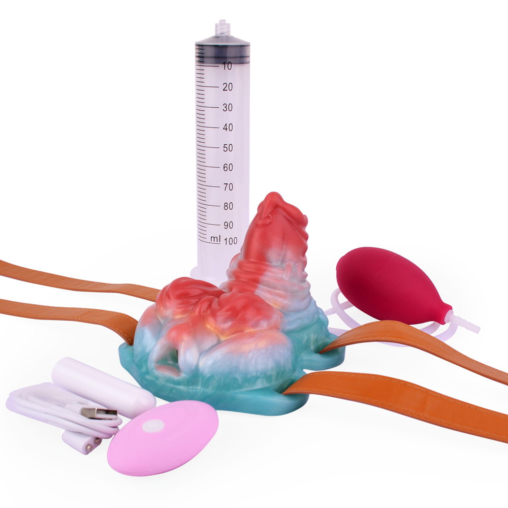 Luminous Squirting Dragon Dildo Sex Grinder - B