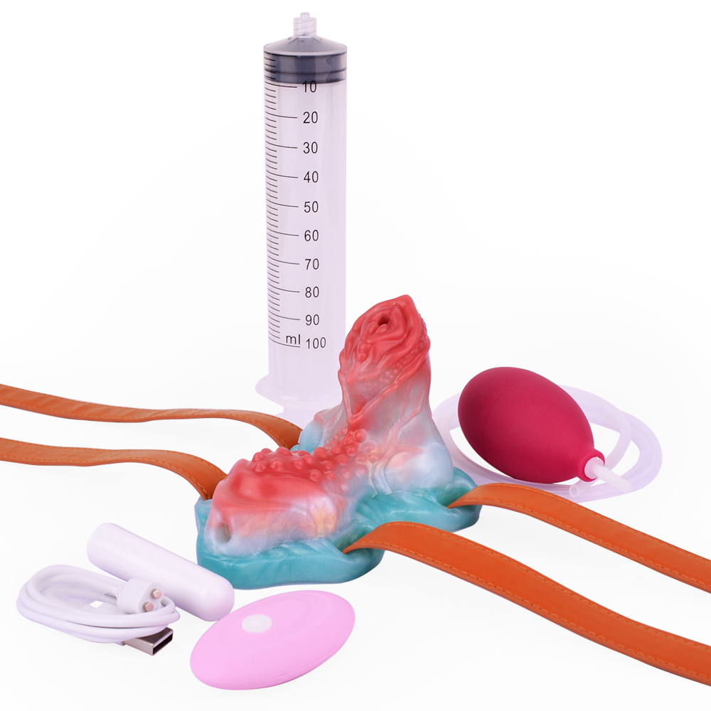 Luminous Squirting Dragon Dildo Sex Grinder - E