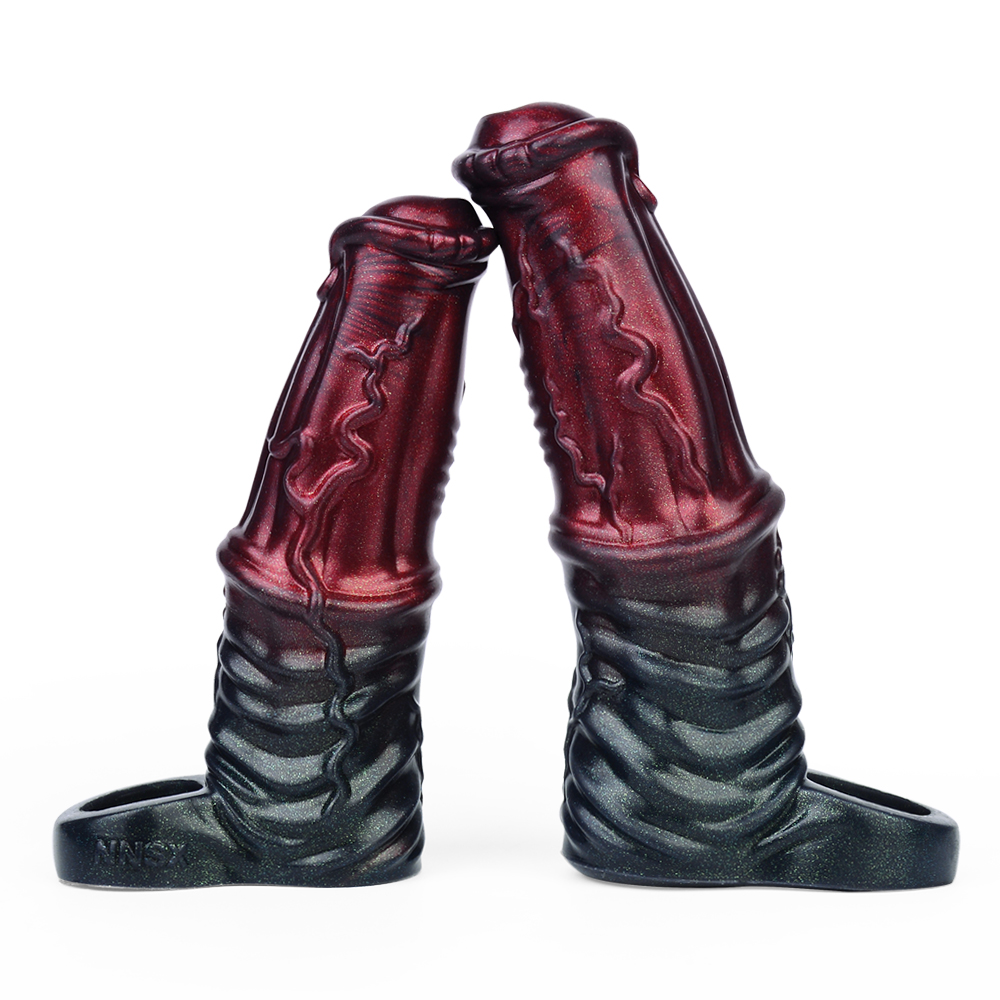 Alien Silicone Cock Sheath in Claret