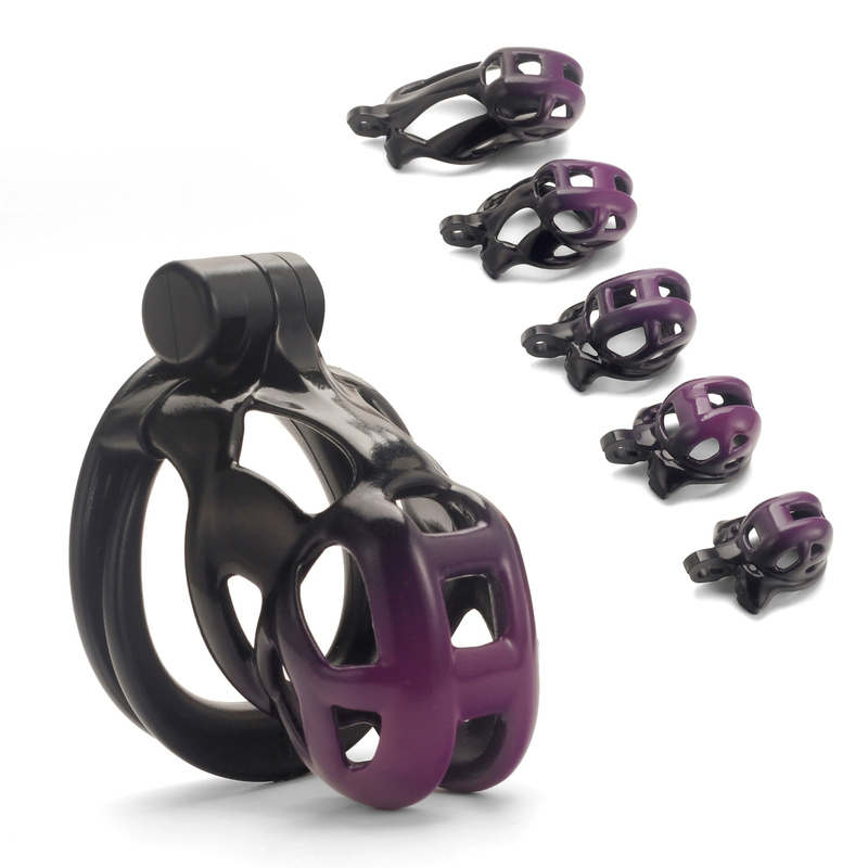(image for) Black and Purple Cobra Chastity Cage