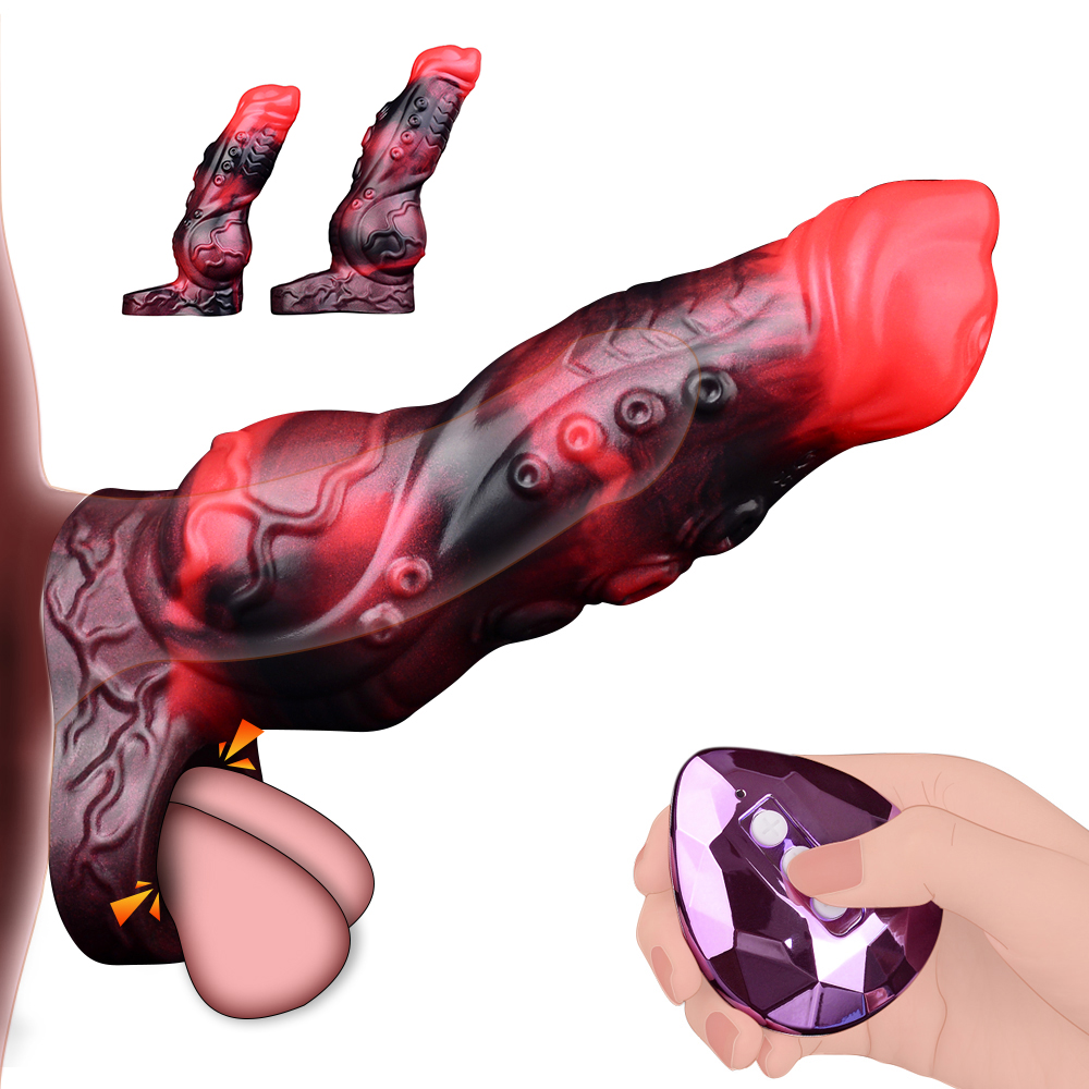 Silicone Vibrating Fantasy Penis Sleeve