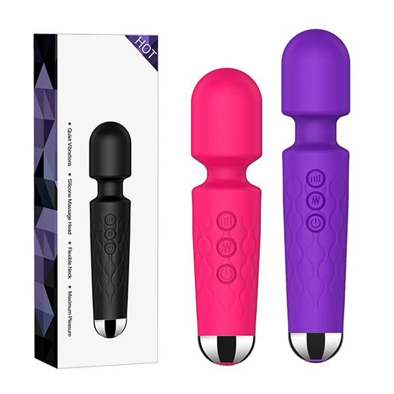 (image for) Rechargeable Magic Wand Vibrator - 20 Vibration Modes