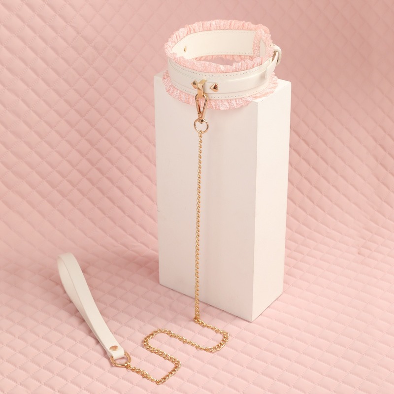 (image for) White & Pink Fairy Leather Collar