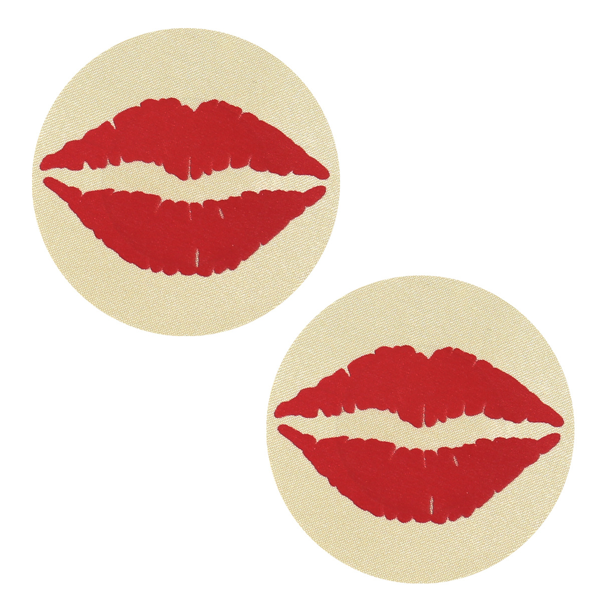 Red Lips Dot Nipple Pasties