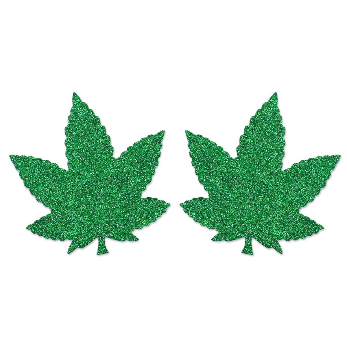 Green Leaf Glitter Nipple Covers