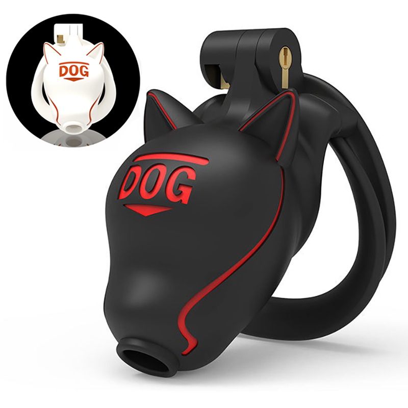 (image for) Slave Dog Head Chastity Cage - Dog Word