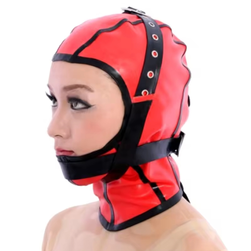 (image for) Latex Hood With Bondage Straps