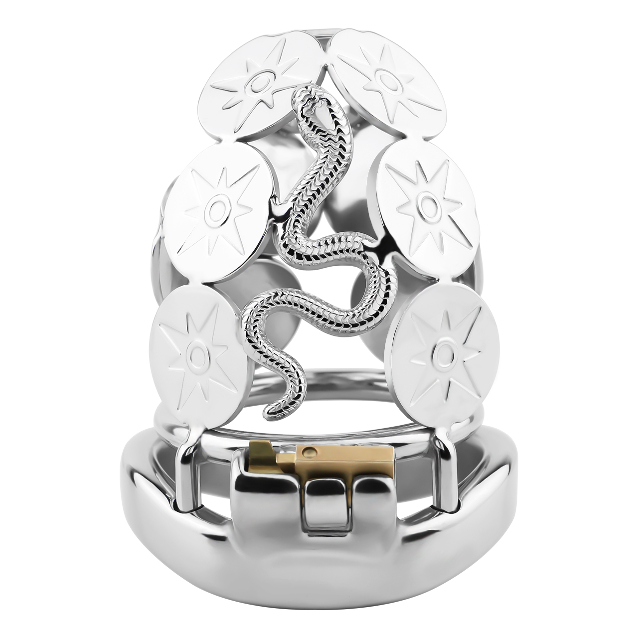 Snake Premium Metal Chastity Cage - Long