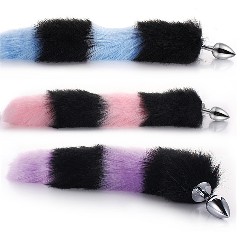 (image for) Colorful Fox Tail Steel Butt Plug