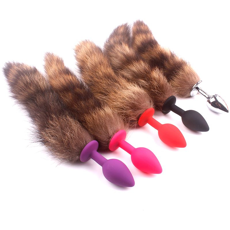 (image for) Geisha Ball Silicone Butt Plug With Fox Tail