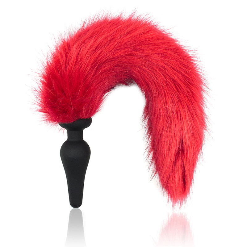 (image for) Silicone Anal Plug With Red Fox Tail