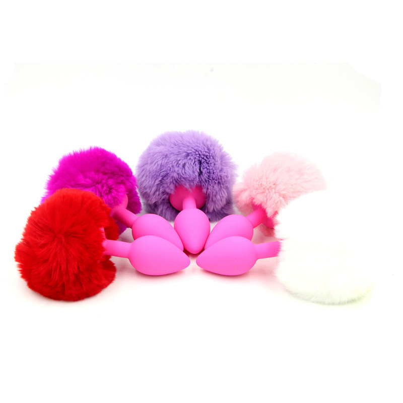 (image for) Ball Tail Silicone Anal Plug - Pink