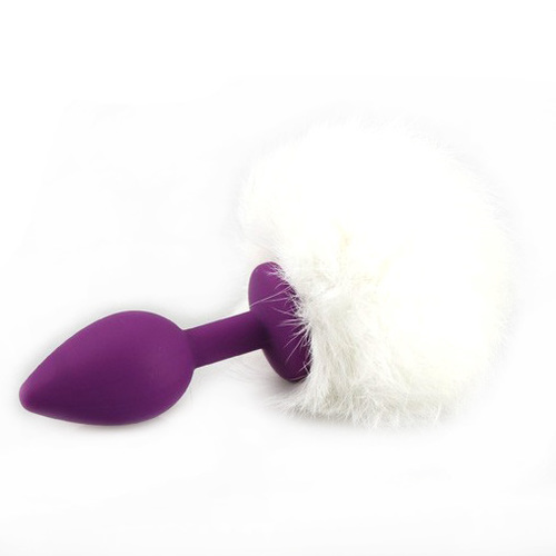 (image for) Ball Tail Silicone Anal Plug - Purple