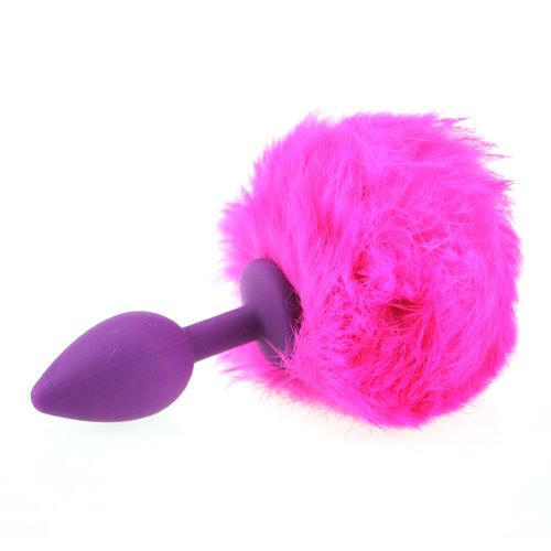 (image for) Ball Tail Silicone Anal Plug - Purple