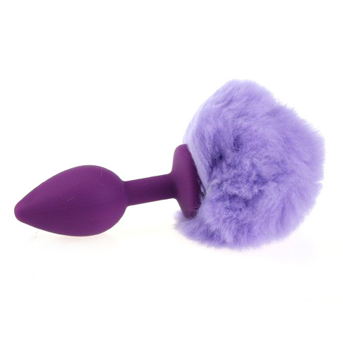 (image for) Ball Tail Silicone Anal Plug - Purple