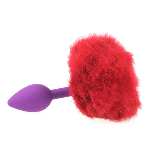 (image for) Ball Tail Silicone Anal Plug - Purple