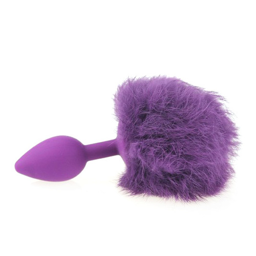 (image for) Ball Tail Silicone Anal Plug - Purple