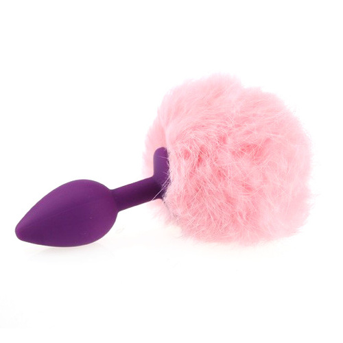 (image for) Ball Tail Silicone Anal Plug - Purple