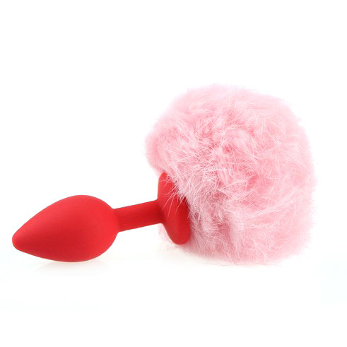 (image for) Ball Tail Silicone Anal Plug - Red